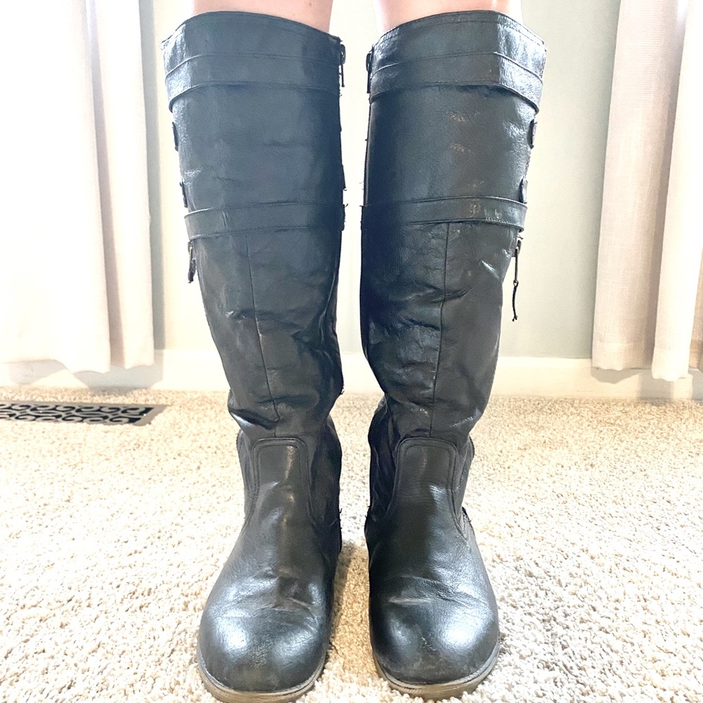 Black Steve Madden Riding Boots